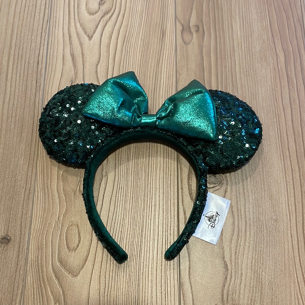 Green Minnie Mouse Ears